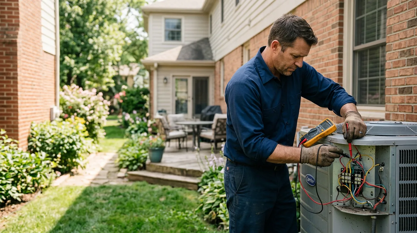 HVAC technician working near Milledgeville, IL
